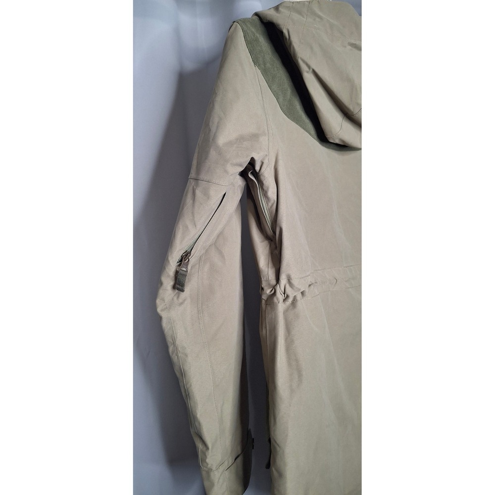 Burton Prowess DryRide Snowboard Jacket Women Khaki/Green/Tan Sherpa Hooded Coat - Picture 8 of 16